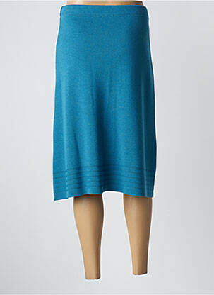 Jupe mi-longue taille haute bleu MARIA BELLENTANI femme