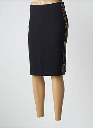 Jupe mi-longue taille haute noir OLIVIER PHILIPS femme