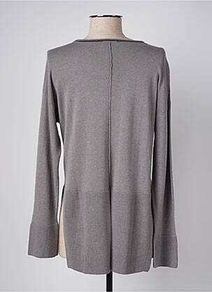 Pull coupe droite manches longues gris MARIA BELLENTANI femme