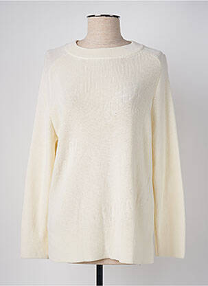 Pull coupe droite manches longues beige MARIA BELLENTANI femme