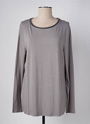 T-shirt manches longues manches longues gris MARIA BELLENTANI femme