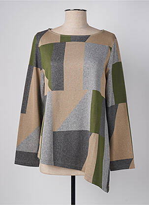 Pull stretch manches longues gris MARIA BELLENTANI femme