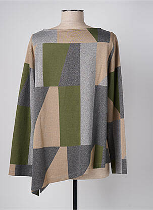 Pull stretch manches longues gris MARIA BELLENTANI femme