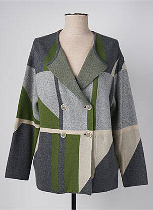 Gilet manches longues stretch gris MARIA BELLENTANI femme