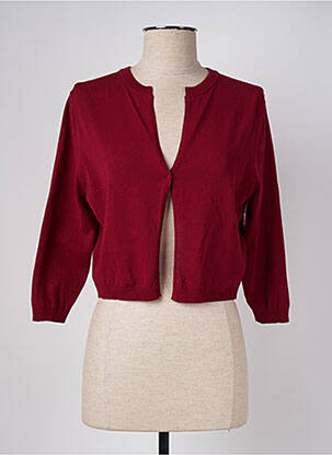 Gilet manches longues manches 3/4 rouge MARIA BELLENTANI femme