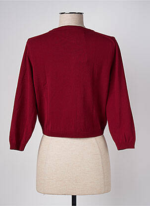 Gilet manches longues manches 3/4 rouge MARIA BELLENTANI femme