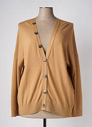Gilet manches longues stretch beige MARIA BELLENTANI femme