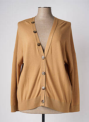 Gilet manches longues stretch beige MARIA BELLENTANI femme