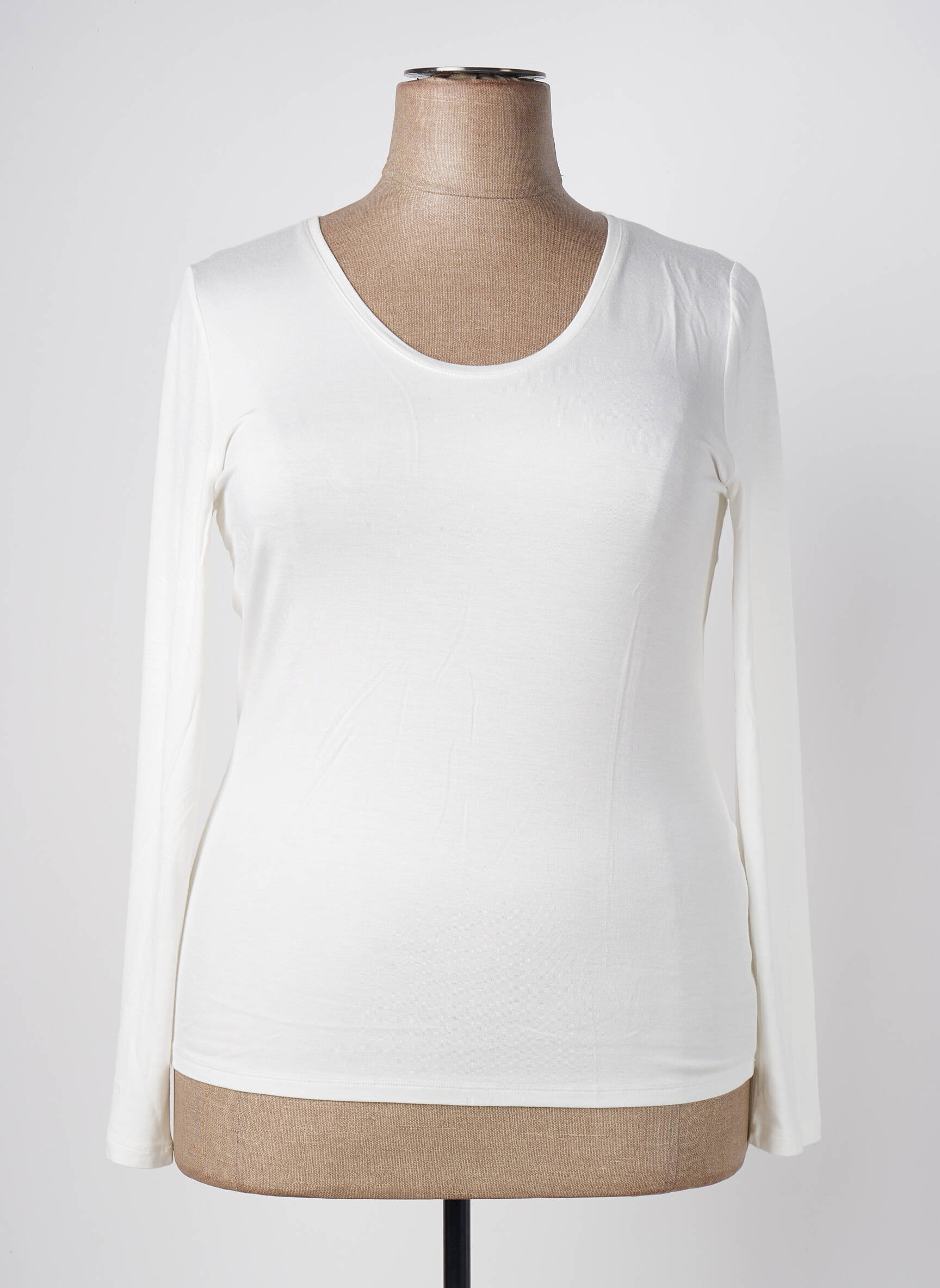 T-shirt manches longues manches longues blanc MARIA BELLENTANI femme