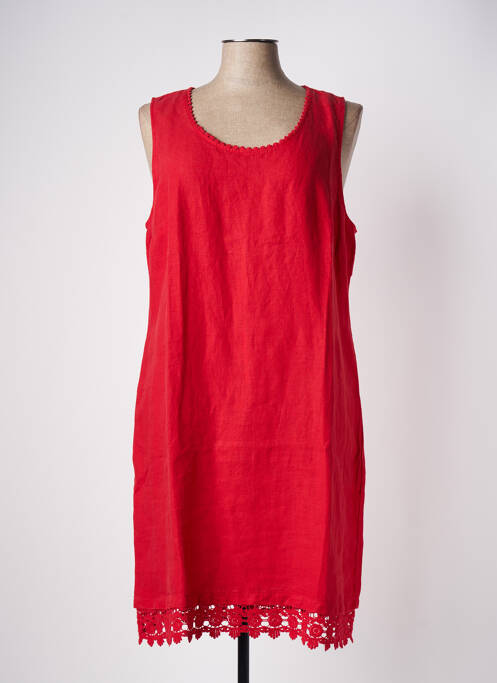 Robe mi-longue rouge DS pour femme