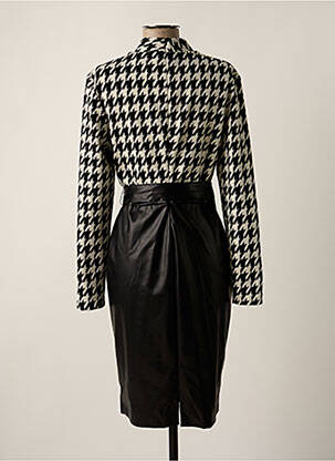 Robe mi-longue manches longues manches longues noir FRANK LYMAN femme