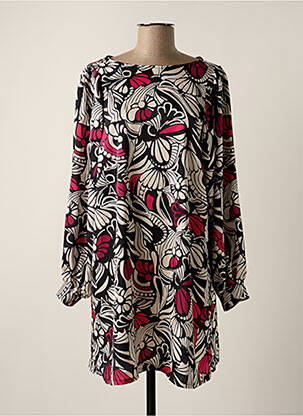 Robe courte coupe fluide manches longues rose JANIS & JOHN femme