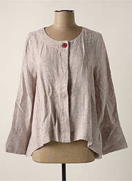 Veste casual col rond violet GR NATURE femme