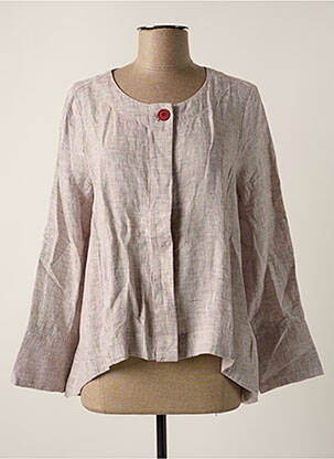 Veste casual col rond violet GR NATURE femme