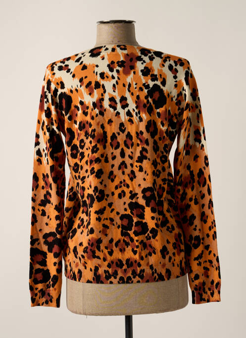 Gilet manches longues orange Z.O.E (ZONE OF EMBROIDERED) pour femme