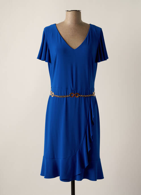 Robe mi-longue bleu FRANK LYMAN pour femme