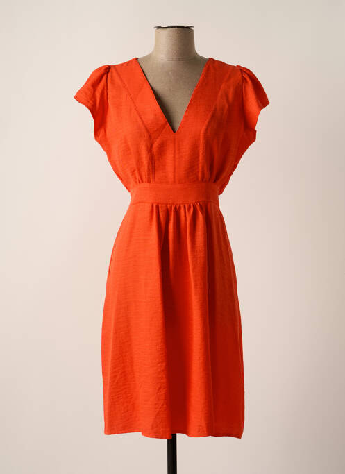 Robe mi-longue orange MISS TIC pour femme