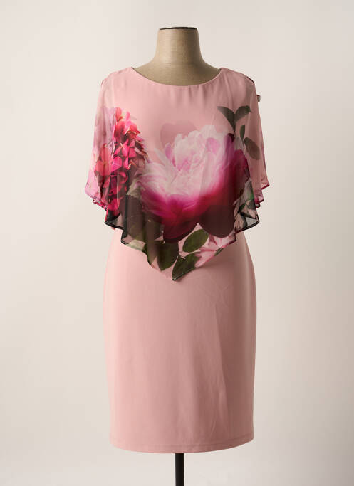 Robe mi-longue rose FRANK LYMAN pour femme