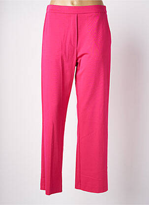 Pantalon droit taille élastique rose ANNA SERAVALLI femme