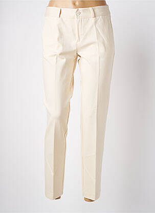 Pantalon slim poches beige ANNA SERAVALLI femme
