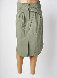 Jupe mi-longue coupe droite vert EVA KAYAN femme