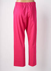 Pantalon droit rose ANNA SERAVALLI pour femme seconde vue