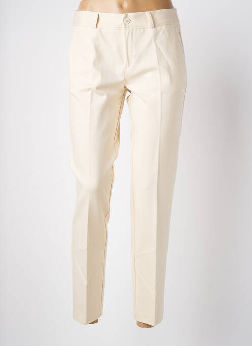 Pantalon slim beige ANNA SERAVALLI pour femme