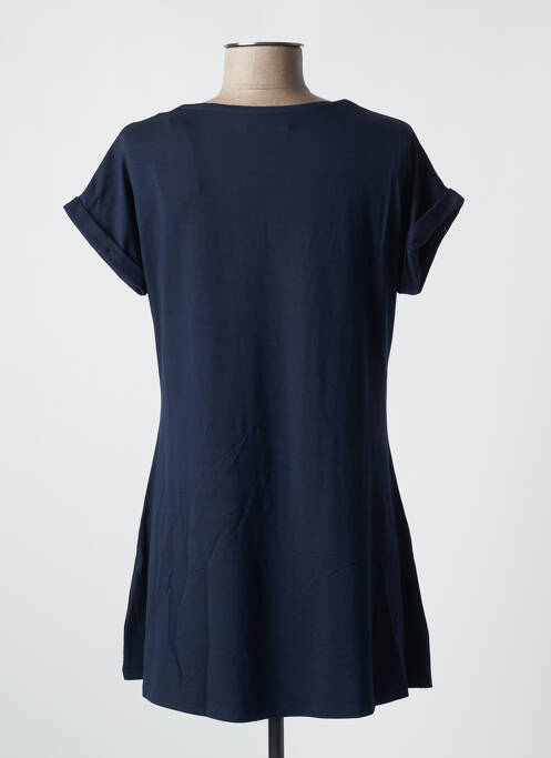 Tunique manches courtes bleu KARIN HERTZ pour femme