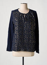 Top col rond manches longues bleu GERARD DAREL femme