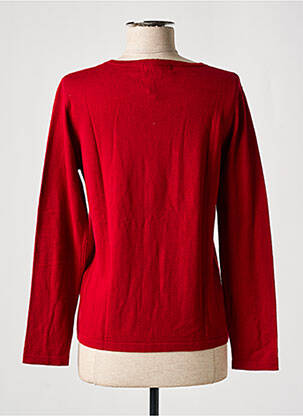 Pull coupe cintrée manches longues rouge SOIE POUR SOI femme