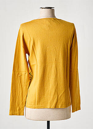 Pull coupe cintrée manches longues jaune SOIE POUR SOI femme
