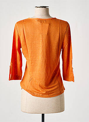 Top tissage crêpe manches 3/4 orange J & W femme