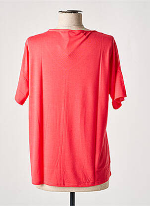 T-shirt col v manches courtes rose SOIE POUR SOI femme