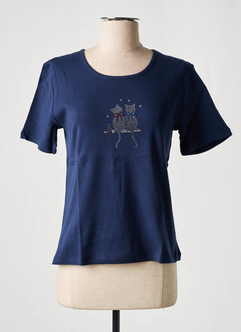 T-shirt bleu SOIE POUR SOI pour femme