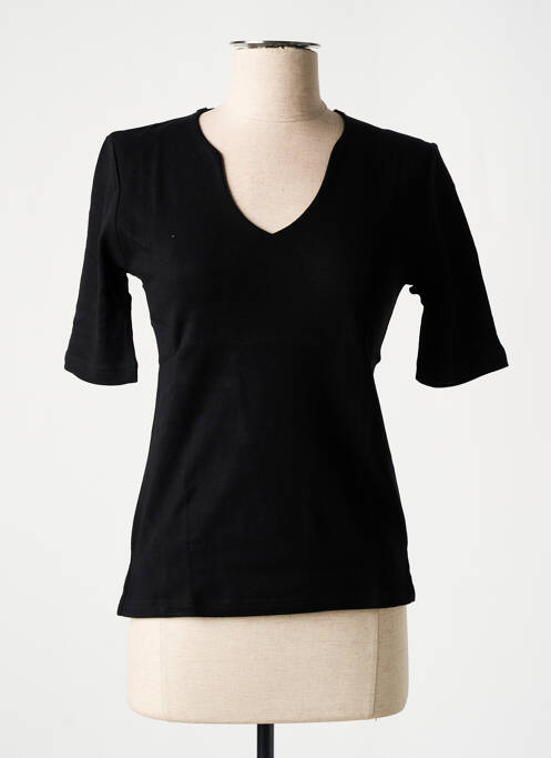 T-shirt noir SOIE POUR SOI pour femme