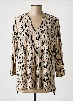 Blouse manches 3/4 manches 3/4 beige KAKIE femme