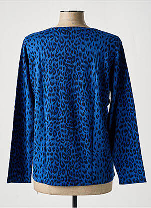 Pull coupe cintrée manches longues bleu SOIE POUR SOI femme