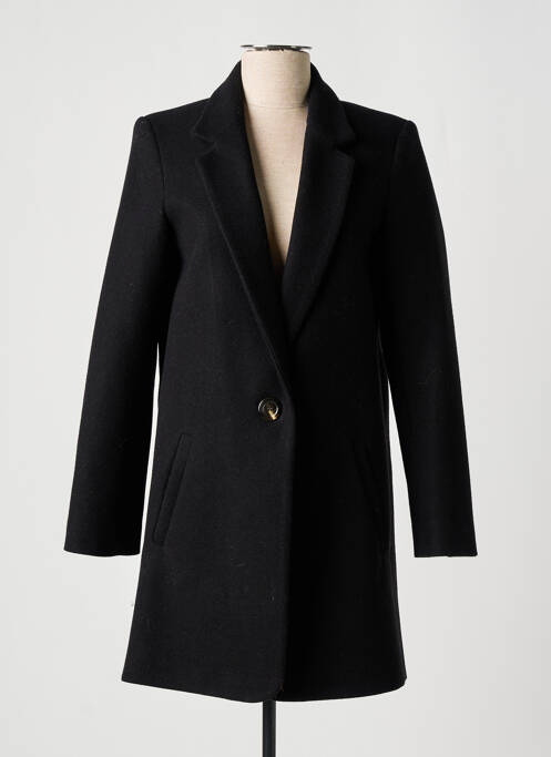 Manteau long noir JANIS & JOHN pour femme