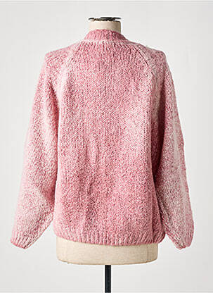 Gilet manches longues resserrée sur le bas rose MAMOUCHKA femme