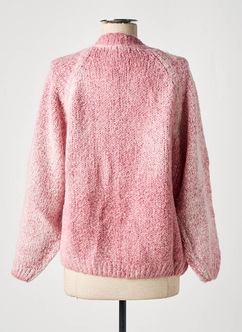 Gilet manches longues rose MAMOUCHKA pour femme