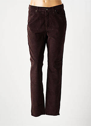Pantalon droit stretch taille normale marron LCDN femme