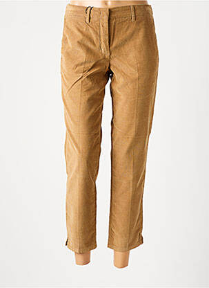 Pantalon 7/8 taille à pinces taille normale marron MARELLA femme