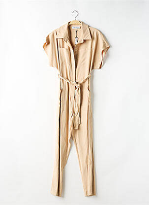Combi-pantalon fermeture boutonnée sur le devant manches courtes beige JANIS & JOHN femme