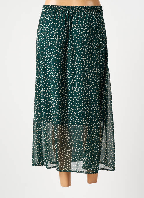 Jupe longue tissage crêpe vert SCARLET ROOS femme