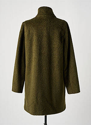Manteau long fermeture pressionnée sans capuche vert PERSONA BY MARINA RINALDI femme