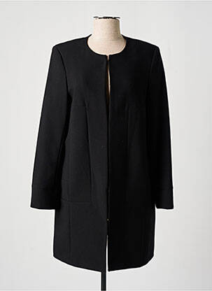 Manteau long coupe cintrée sans capuche noir QUEENIE femme