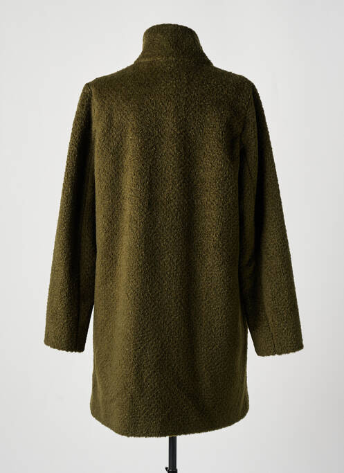 Manteau long fermeture pressionnée sans capuche vert PERSONA BY MARINA RINALDI femme