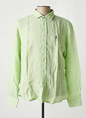 Chemise manches longues vert VICOMTEA pour homme seconde vue