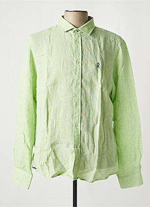 Chemise manches longues vert VICOMTEA pour homme