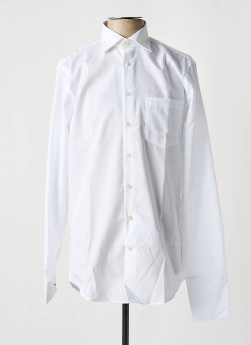 Chemise manches longues blanc SEIDEN STICKER pour homme